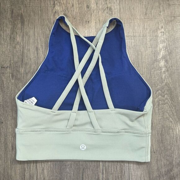 WOMENS LULULEMON ENERGY HIGH NECKLINE TOUGH SPORTS BRA SIZE 4 - Picture 1 of 3